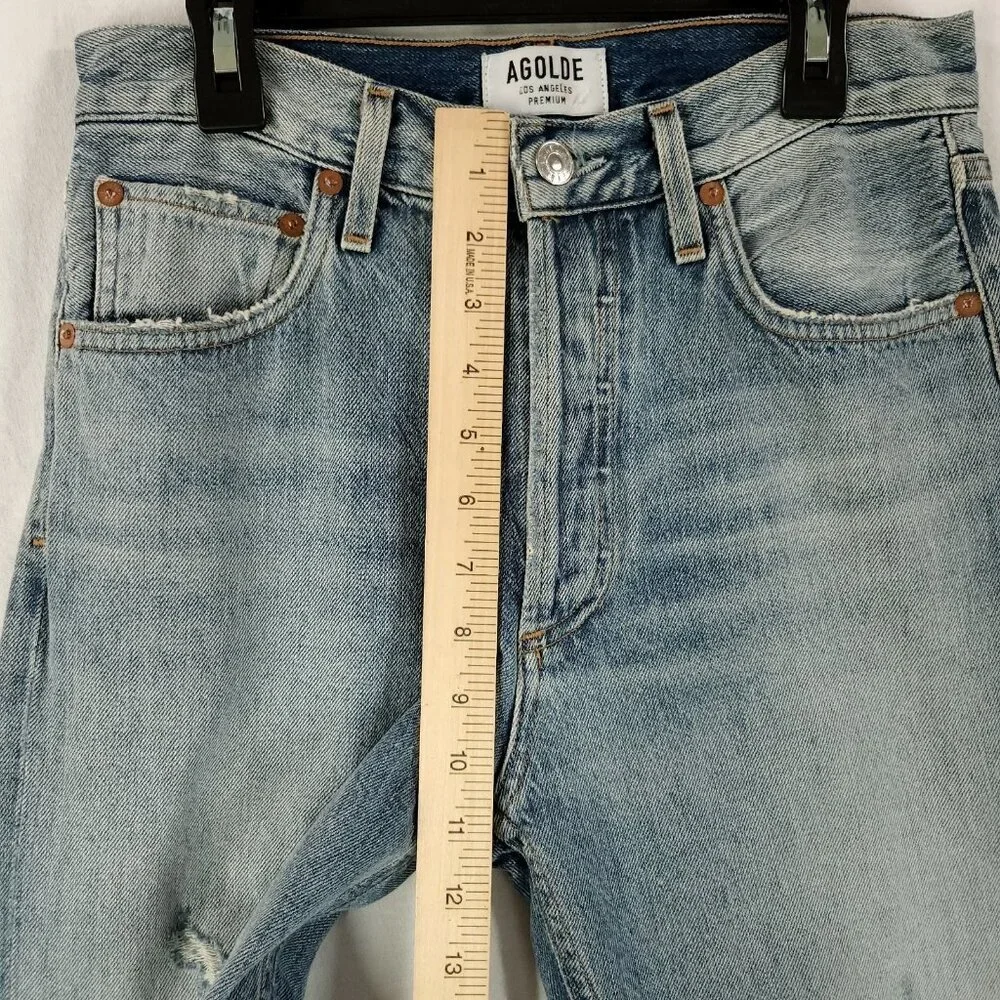 AGOLDE 90's Loose Fit Jeans Womens 25 Distressed High Rise Button Fly - Picture 4 of 13